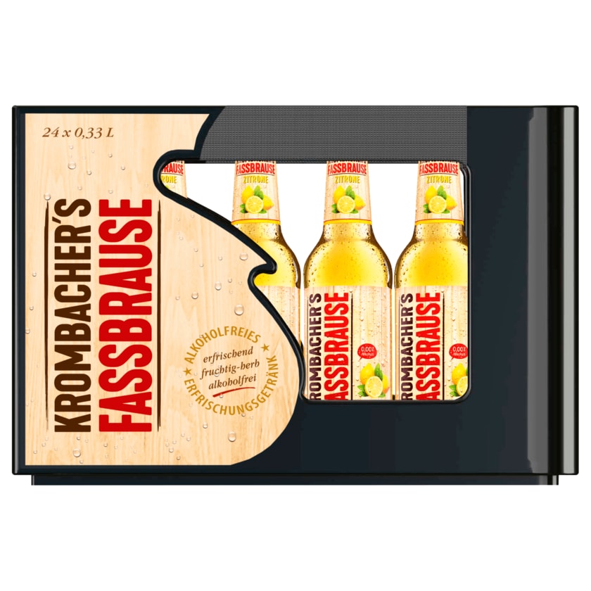 Krombacher's Fassbrause Zitrone alkoholfrei 24x0,33l